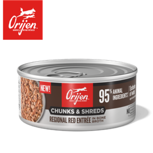 Orijen 155g Chunks & Shreds ((Regional Red Entree)) Adult Cat 渴望 奢華鮮肉 紅肉 成貓主食罐 155克 (OC-C-RR155) {原裝行貨} 